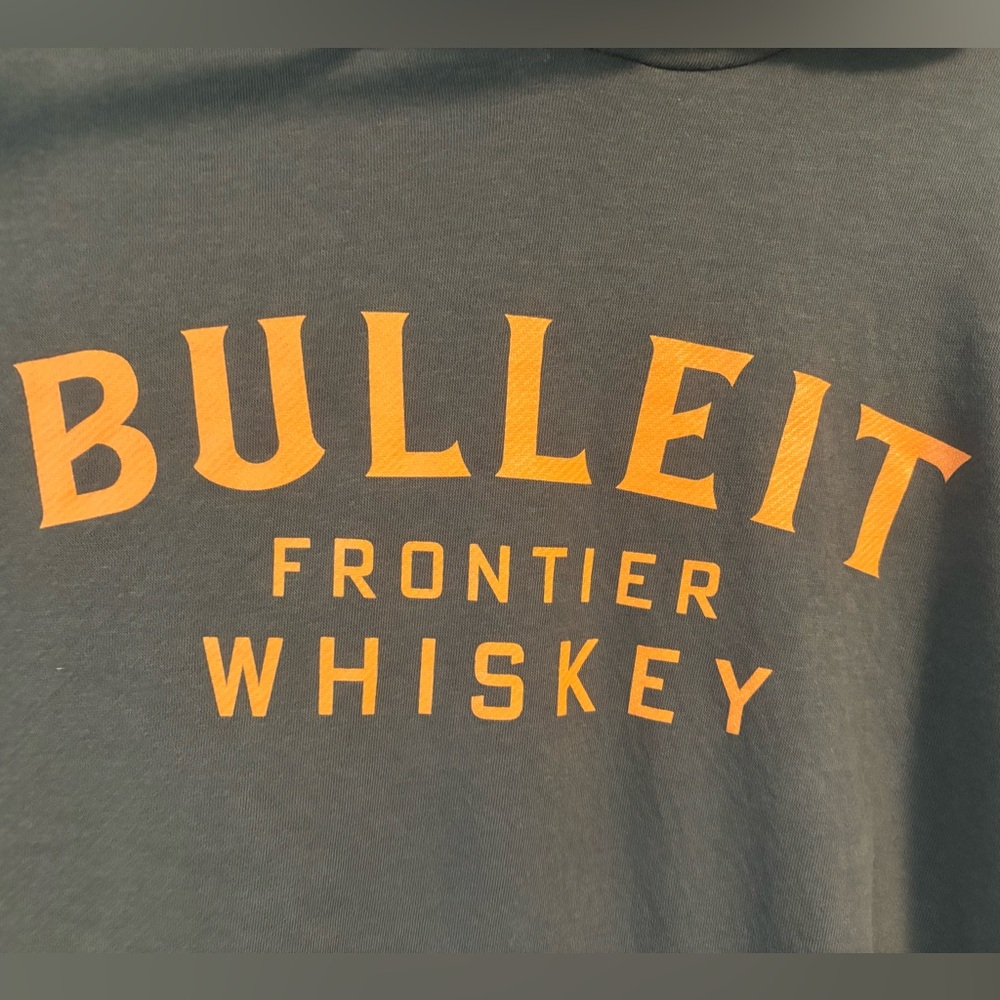“Bulleit Frontier Whiskey” hooded sweatshirt, size large